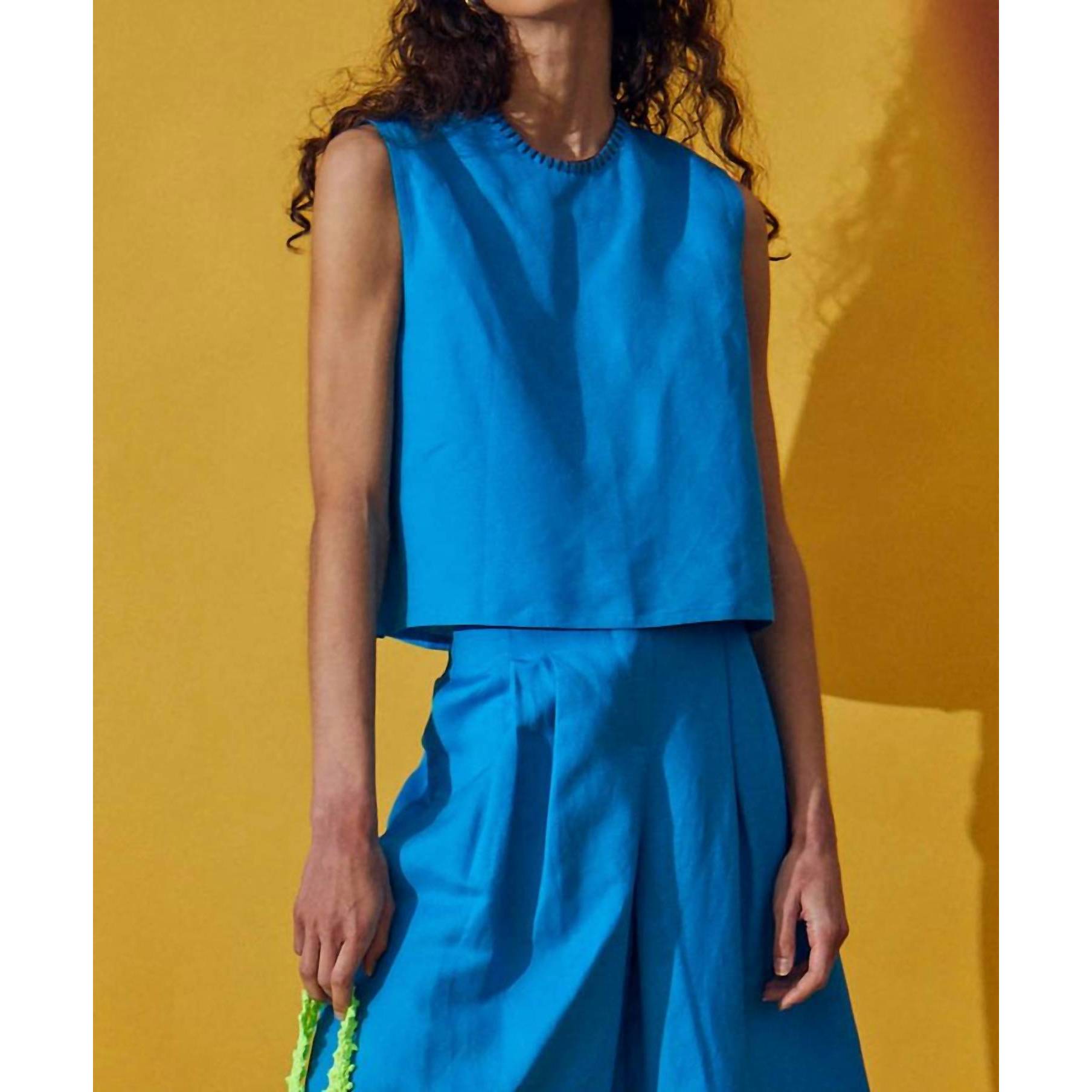 New Hunter Bell Manning Top In Blue Jewel